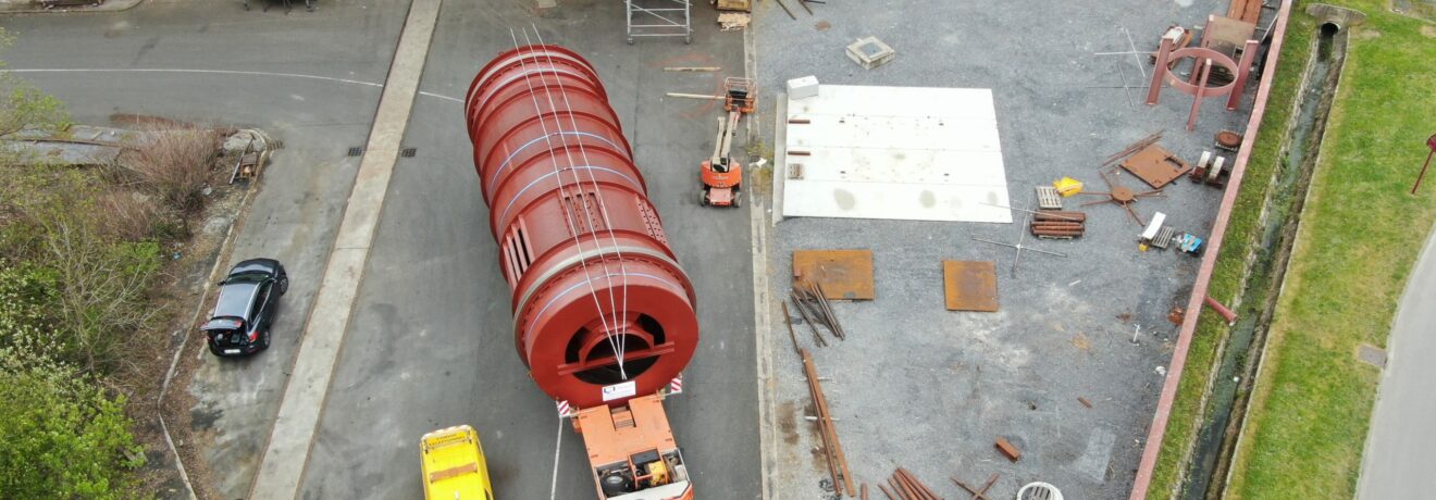 Maguin equipment being shipped for an international project, highlighting the company’s global reach