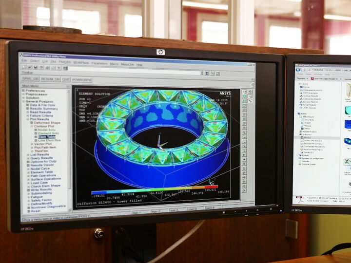 Maguin design office performing mechanical calculations and reinforcement studies for custom industrial projects
